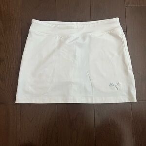 Girls Puma White Athletic Skirt